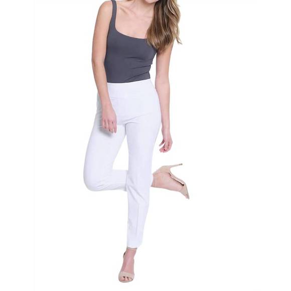 NEW MULTIPLES easy fit ankle pants in white - Picture 3 of 4